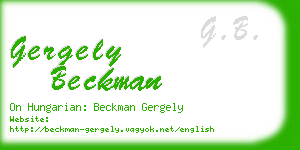 gergely beckman business card